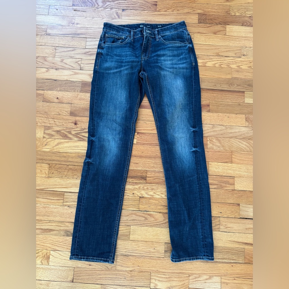 BKE Men's Dark Blue Slim Jeans